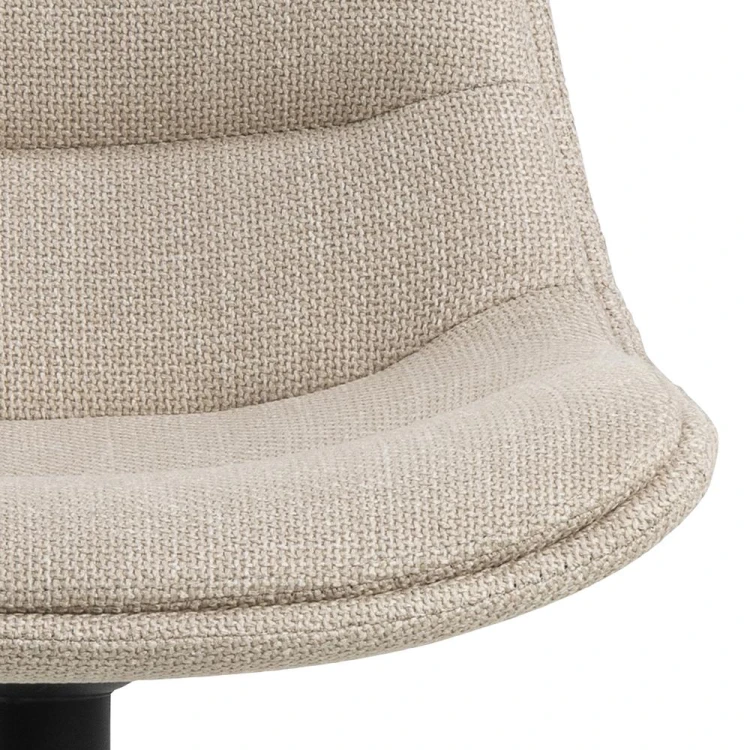 Adisa bar stool Seat beige Basel 24 Base steel matt black 2-Pack