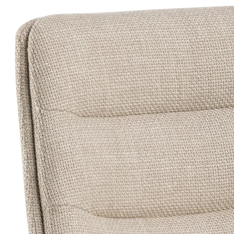 Adisa bar stool Seat beige Basel 24 Base steel matt black 2-Pack