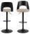 Lucy bar stool Seat sand Malmo 8 Base steel matt black 2-Pack