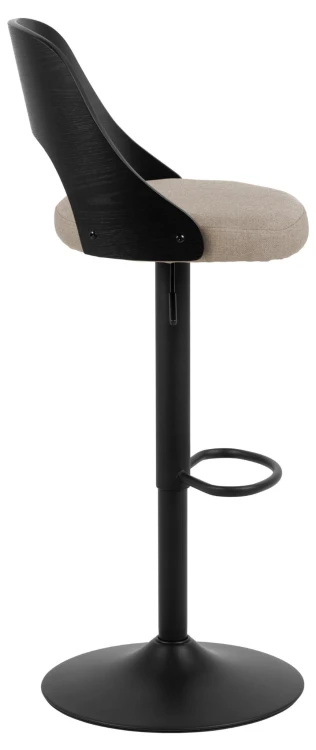 Lucy bar stool Seat sand Malmo 8 Base steel matt black 2-Pack