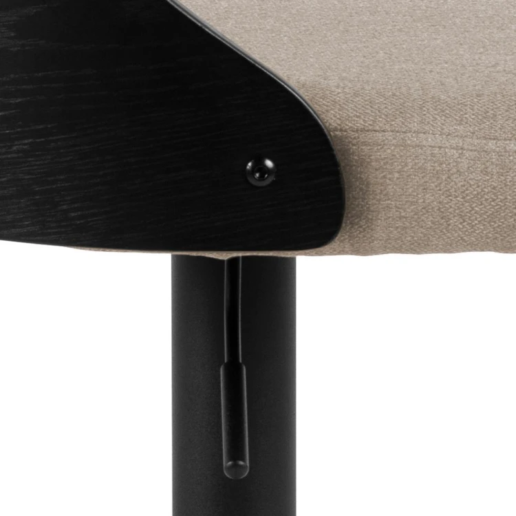 Lucy bar stool Seat sand Malmo 8 Base steel matt black 2-Pack