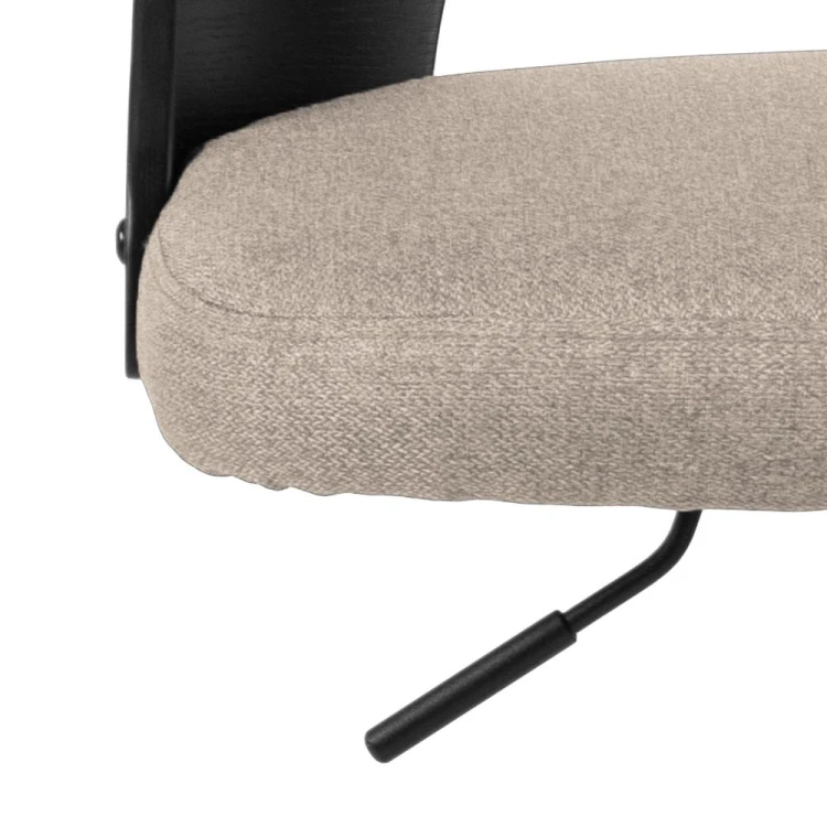 Lucy bar stool Seat sand Malmo 8 Base steel matt black 2-Pack