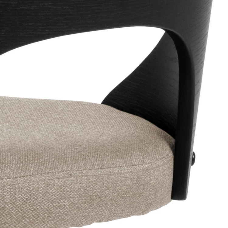 Lucy bar stool Seat sand Malmo 8 Base steel matt black 2-Pack