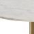 Corby coffee table Top marble white Guangxi Base steel brass brushed Ø80x45 cm