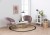 Corby coffee table Top marble white Guangxi Base steel brass brushed Ø80x45 cm