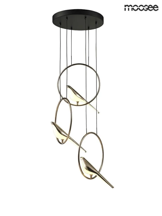 Lampa wisząca BIRD DISC złota