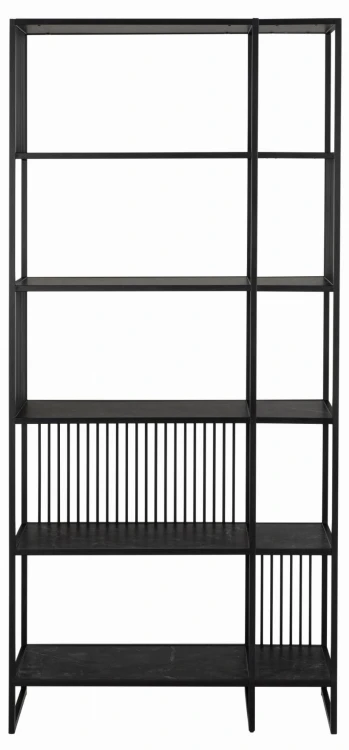 Regał Strington czarny wysoki 85x35x185 cm