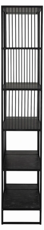 Regał Strington czarny wysoki 85x35x185 cm