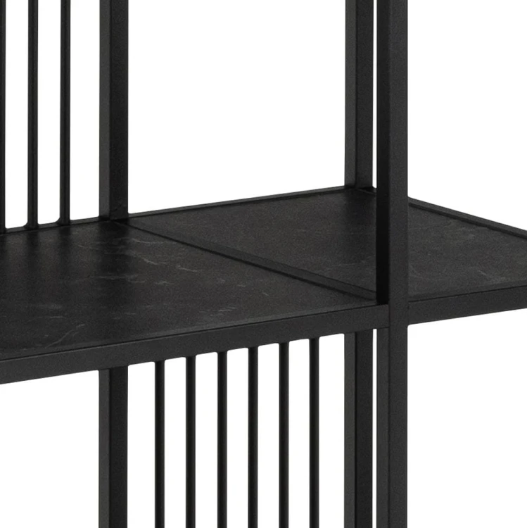 Regał Strington czarny wysoki 85x35x185 cm