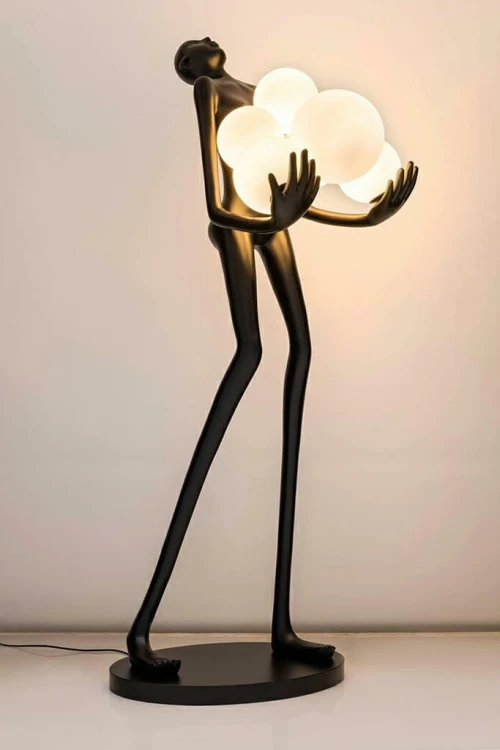 Lampa podłogowa HUMAN PREMIUM - włókno szklane, szkło