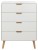 Komoda Lowell biała 4 szuflady 80x40x100 cm