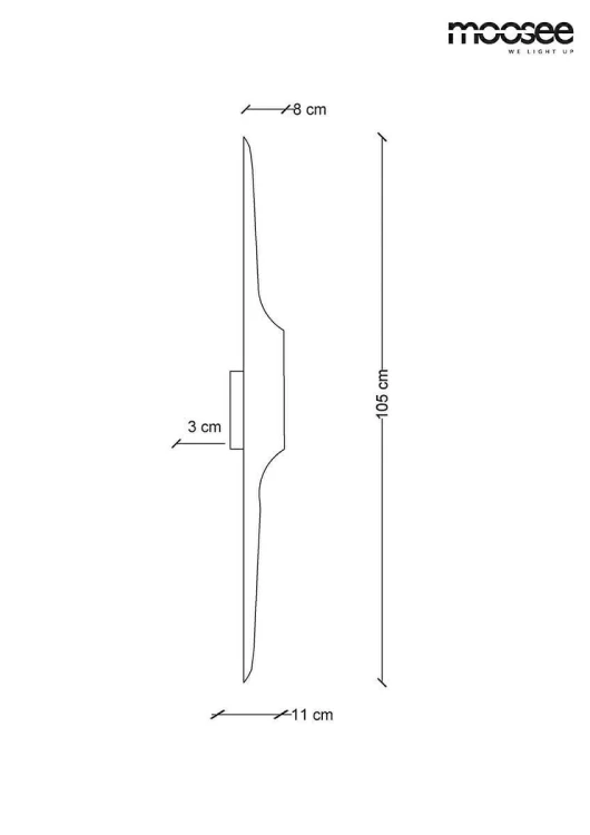 Lampa ścienna CONTEO WALL czarna - złota