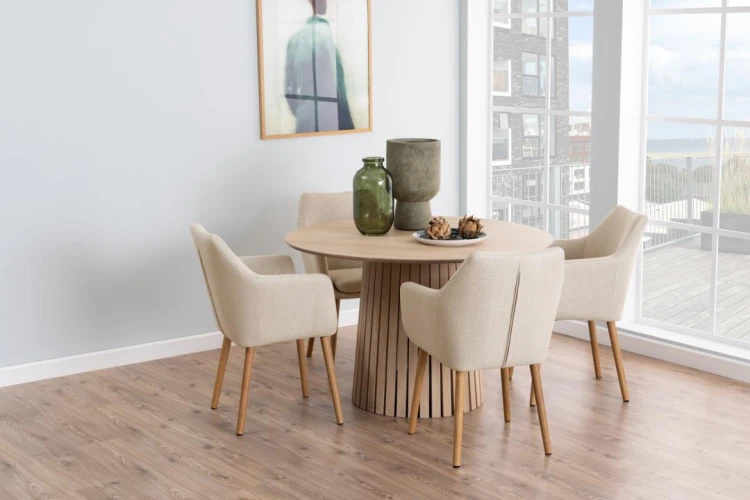 Stół okrągły Christo dąb bielony Ø120x75 cm