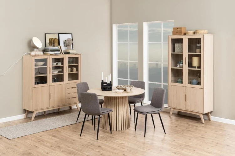 Stół okrągły Christo dąb bielony Ø120x75 cm