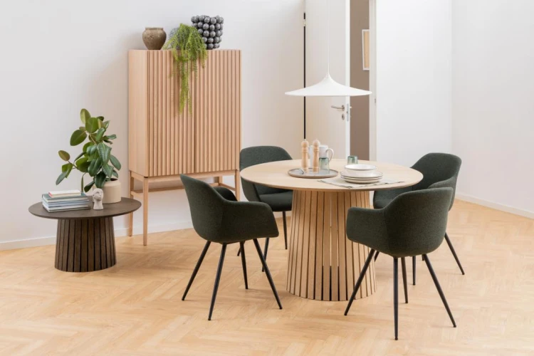 Stół okrągły Christo dąb bielony Ø120x75 cm