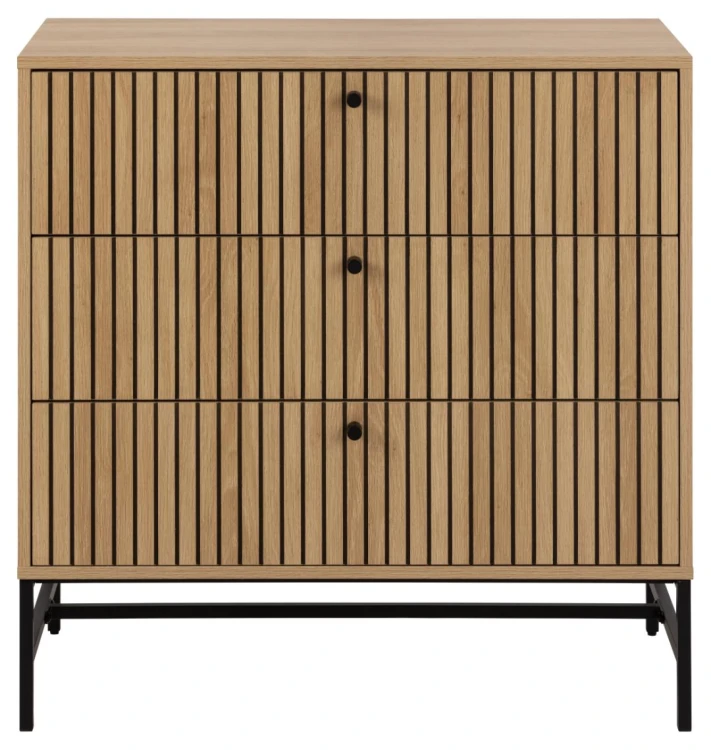 Komoda Albany 3 szuflady dąb 80,6x40x80,4 cm