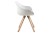 Krzesło Tina białe tapicerowane szare