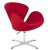 Fotel designerski SWAN PREMIUM regulowany czerwony