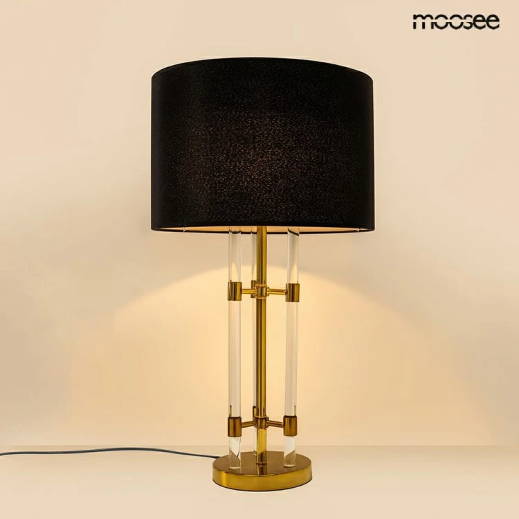 Lampa stołowa MOXY złota - czarna