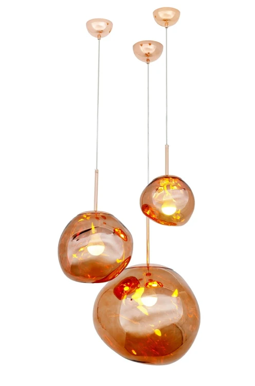 Lampa wisząca FUSION 40 miedziana - akryl