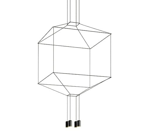 Lampa wisząca FLUSSO 4 czarna
