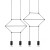 Lampa wisząca FLUSSO LINE 4 czarna