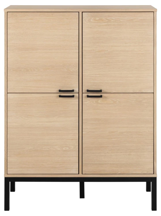 Komoda Kensington dąb bielony 91x40x120 cm