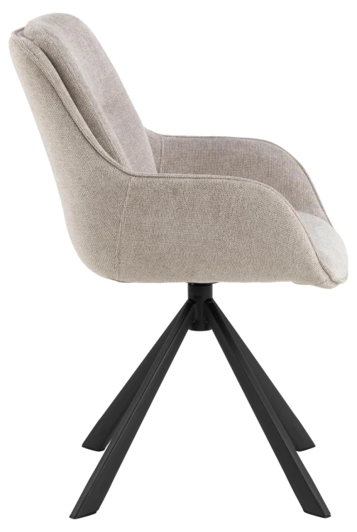 Krzesło tapicerowane Carrie piaskowe obrotowe