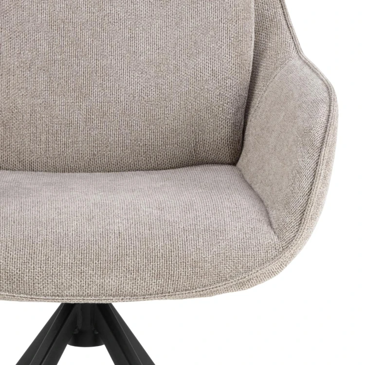 Krzesło tapicerowane Carrie piaskowe obrotowe