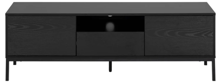 Szafka RTV Seaford TV czarny jesion 140x40x45 cm