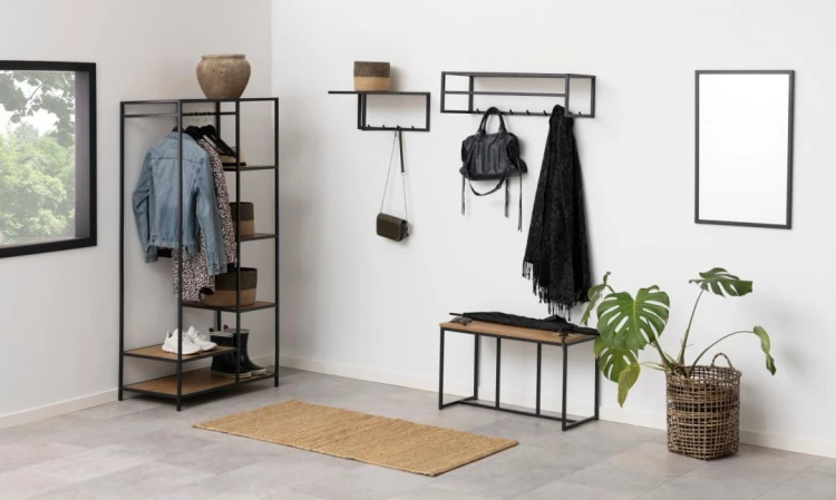 Regał Seaford dziki dąb 77x45x165 cm