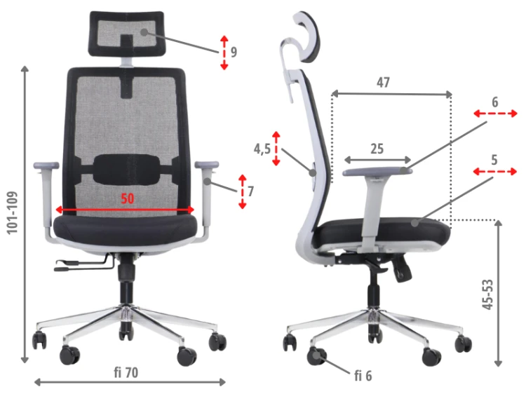 Fotel ergonomiczny CUTLER GF czarny
