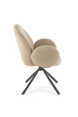 Krzesło K498 cappuccino tkanina boucle