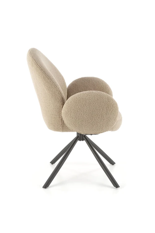 Krzesło K498 cappuccino tkanina boucle