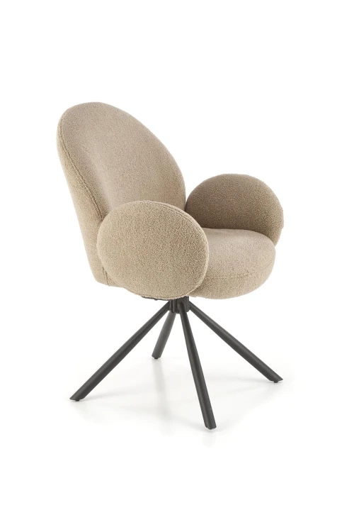 Krzesło K498 cappuccino tkanina boucle