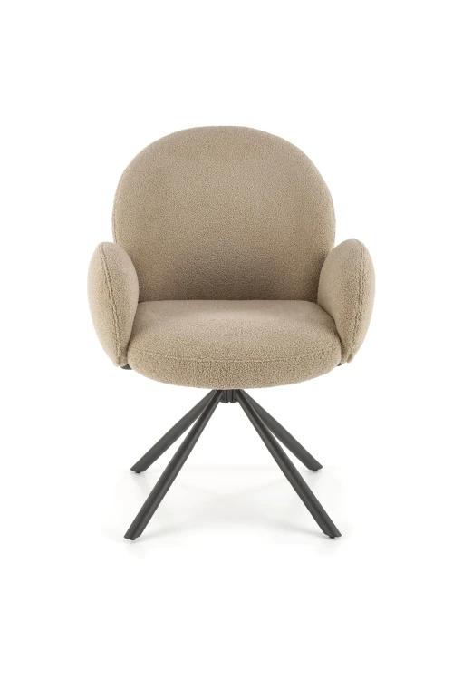 Krzesło K498 cappuccino tkanina boucle