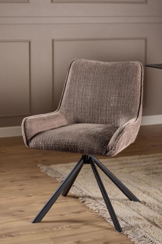 Krzesło tapicerowane Eddie Juto 24 brązowe obrotowe