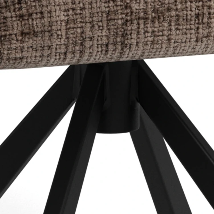 Krzesło tapicerowane Eddie Juto 24 brązowe obrotowe