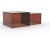 Zestaw szklanych stolików kawowych Dice brązowe