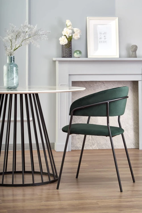 Stół BRODWAY okrągły 110 biały marmur