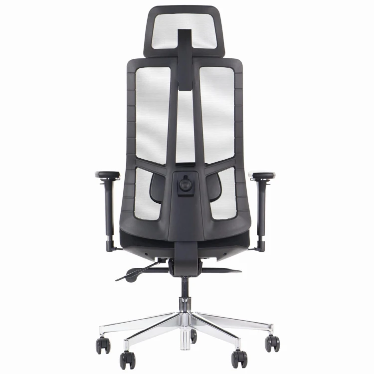 Fotel ergonomiczny AKCENT PLUS czarny mechanizm samoważący podłokietniki 4D