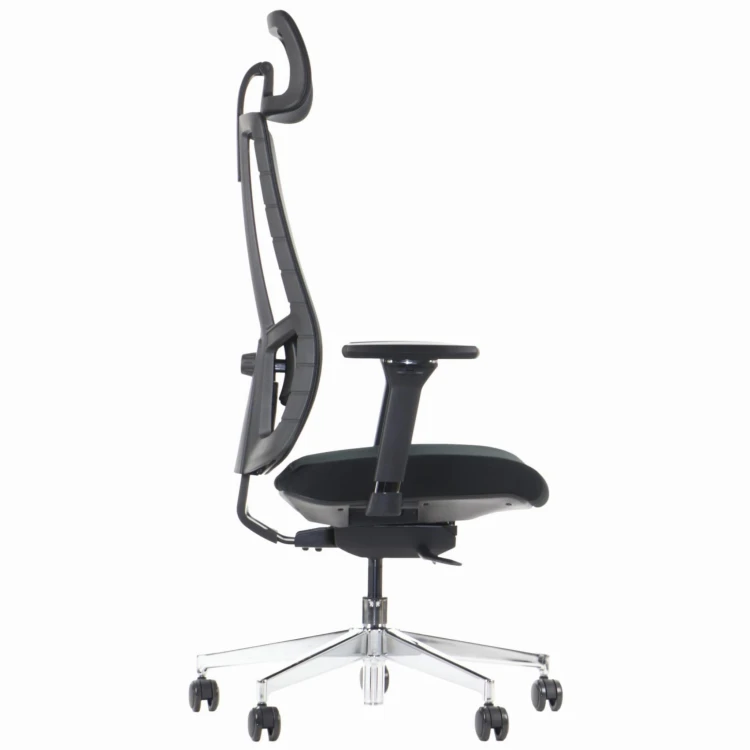 Fotel ergonomiczny AKCENT PLUS czarny mechanizm samoważący podłokietniki 4D