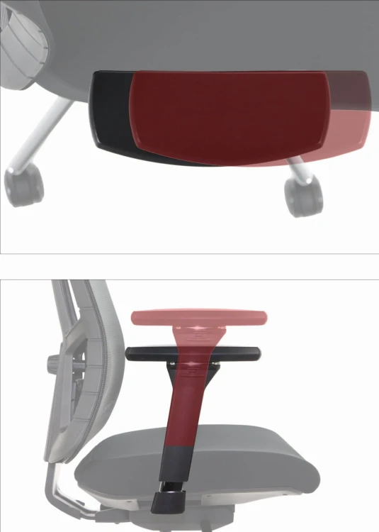 Fotel ergonomiczny AKCENT PLUS czarny mechanizm samoważący podłokietniki 4D