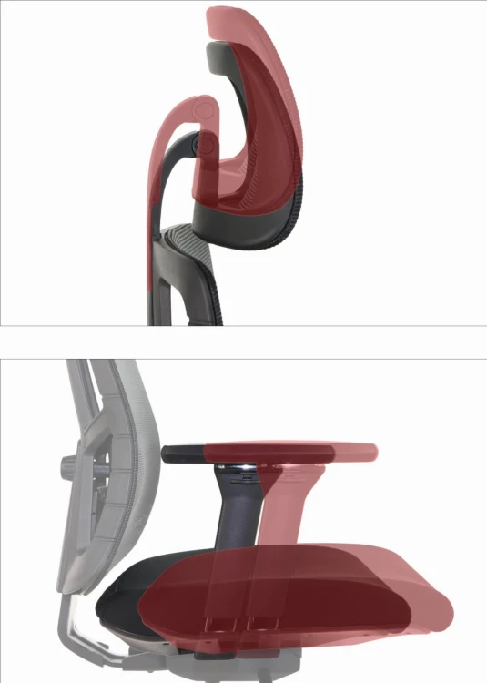 Fotel ergonomiczny AKCENT PLUS czarny mechanizm samoważący podłokietniki 4D