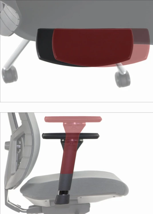 Fotel ergonomiczny AKCENT/F PLUS czarny mechanizm samoważący podłokietniki 4D