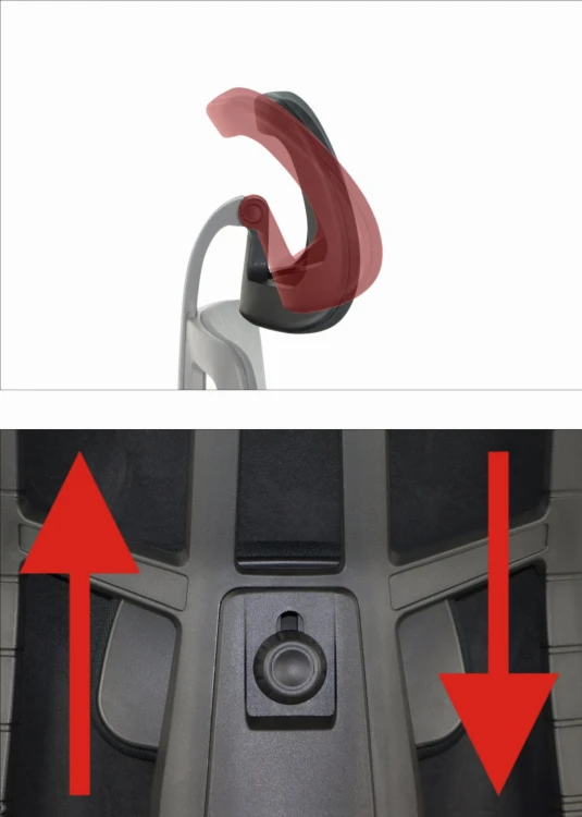 Fotel ergonomiczny AKCENT/F PLUS czarny mechanizm samoważący podłokietniki 4D