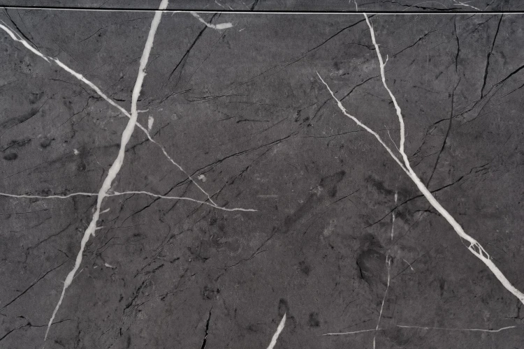 Stół rozkładany RICARDO okrągły popielaty marmur 120 - 160 cm