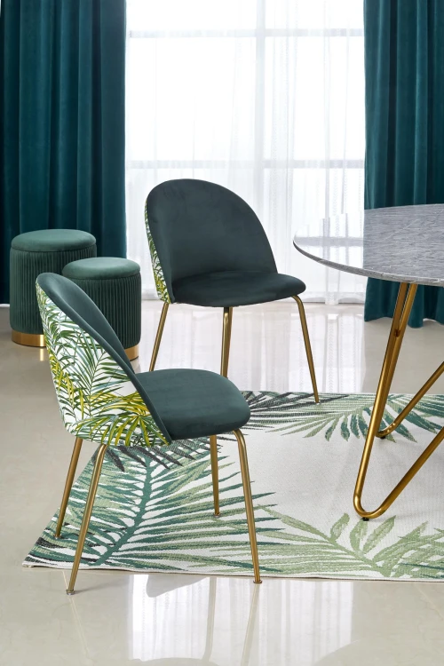 Stół okrągły BONELLO popielaty marmur 120 cm