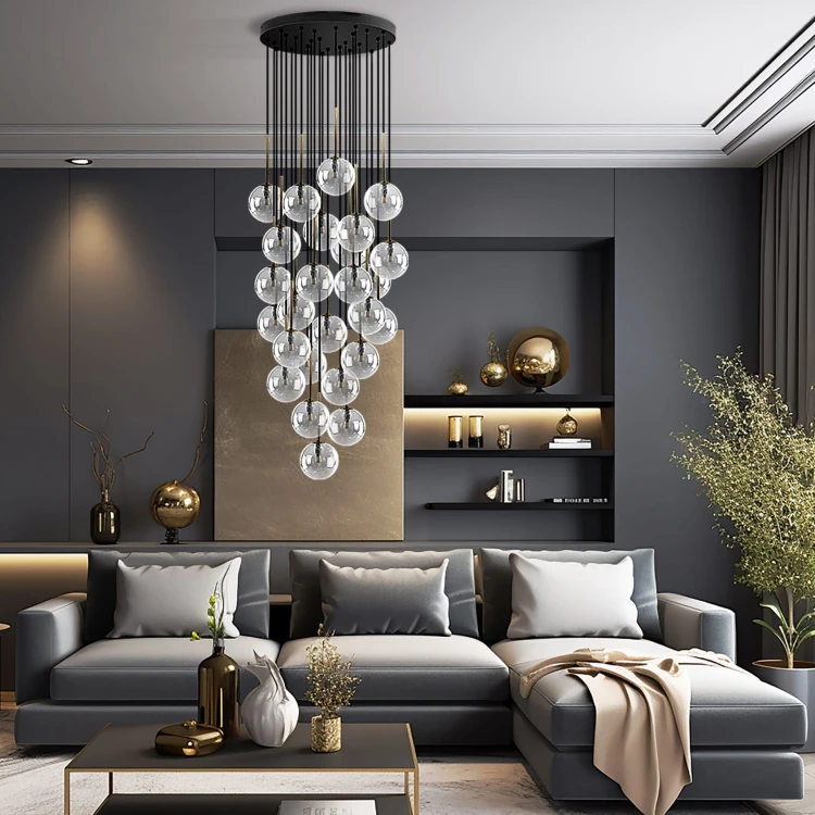 Lampa wisząca NILOS BLACK GOLD 26