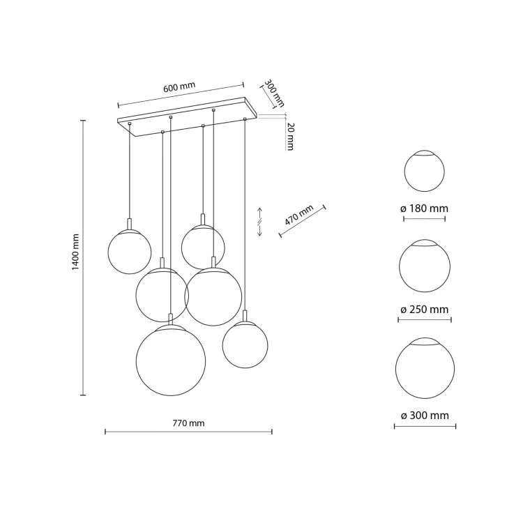 Lampa wisząca ESME WHITE 6
